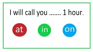 Prepositions at, in, on | Grammar test  | Grammar Quiz
