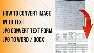 How to convert image in to text - JPG convert Text form - JPG to Word / Docx 2021 | F4N Studio