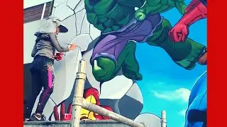 SUPER HERO AVENGERS WALL ART | SUPER HUGE!!! How did I do it? Tutorial (MUST WATCH)