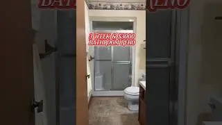 3 WEEK & $3000 BUDGET BATHROOM RENOVATION PART 1! #homerennovation  #homeimprovement shorts