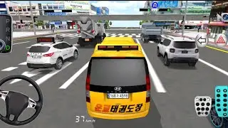New Hyundai School Van Car in Highway Rest Area 3D Driving Class Simulator fun hit gameplay 2024