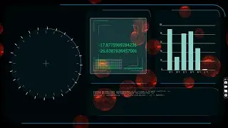 No-copyright || digital detection to find virus mutation on radar || HUD UI || 4k animation
