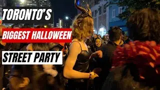 Toronto's Biggest Halloween Party on Streets | Church Street Toronto Walking Tour | Toronto Life 4K