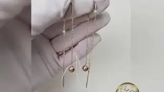 Золотые серьги протяжки Шарики 580056