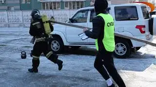 Пожарно-спасательный кроссфит среди алтайских сотрудников МЧС