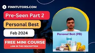 CIMA OCS Nov23/Feb24 Pre-seen Analysis Part 2 - Personal Best