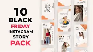 Motion Graphic Animation | After Effects Templates | Black Friday Instagram Story Pack