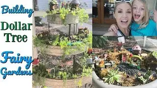 Dollar Tree FAIRY GARDENS| Building Fairy Gardens With My Daughter| Megan Navarro