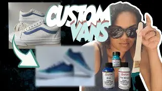 Customizing Classic Vans With Angelus Leather Paints-Ocean Themed