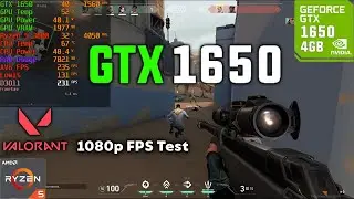 Valorant GTX 1650 RYZEN 5 3600 FPS Test in 2024