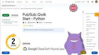 Pub/Sub: Qwik Start - Python  | 