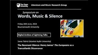 Words, Music and Silence Digital Lightning Talk: Sanaz Tabrizi
