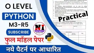 O Level python Practical Exam 2022 | O Level Practical For python (M3-R5)| O Level Practical python
