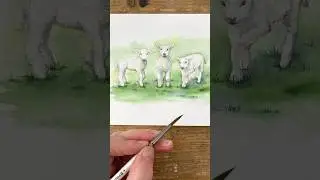 Paint watercolour spring lambs with me!