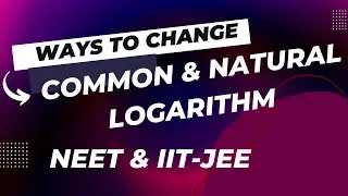 Common & Natural Logarithm | conversion of natural log into common log | log base change | 