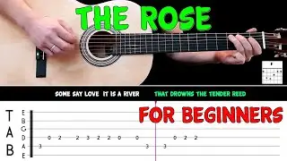THE ROSE | Easy guitar melody lesson for BEGINNERS (with tabs) - Bette Midler