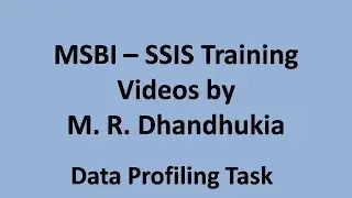 MSBI - SSIS - Data Profiling Task