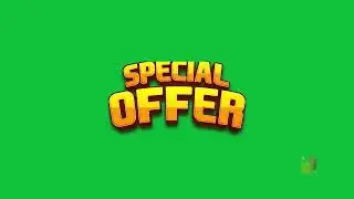 Special Offer 3D Text Animation | Sale Promo Clip | Green Screen