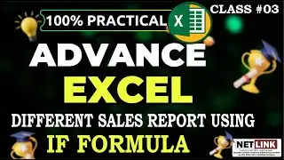 How to create Sales Report in ms-Excel | Item sales report Using IF | advance excel function