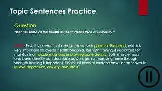 Know Your Topic Sentences