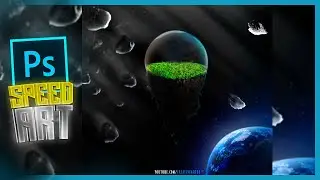 CHUVA DE METEORO - Speed Art (photoshop)