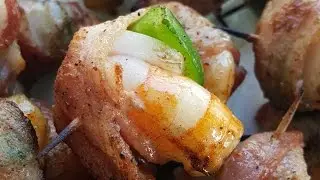 Grilled Bacon Wrapped Shrimp Recipe (on the Big Green Egg)