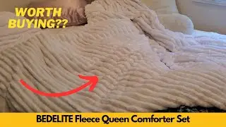 BEDELITE Fleece Queen Comforter Set  Super Soft and Warm Fluffy Bright White Bedding | Worth Buying?