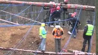 Навесная переправа. Соревнования "Гонки четырех"