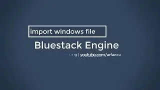 How to import windows files in Bluestack mobile engine