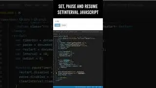 How to set, pause and resume setInterval() JavaScript - JavaScript tutorials for beginners 2022