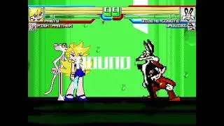 Mugen - Panty and Pink Panther vs Wile E  Coyote and Waluigi (Rematch 2)