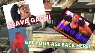 Slava Marlow playing CSGO with (Gachi Music)