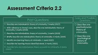 Criminology Unit Two Past questions and Gaps 2024 PowerPoint