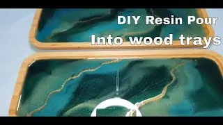 DIY decorative wood trays Resin Pour