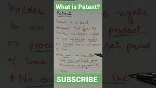 What is Patent?