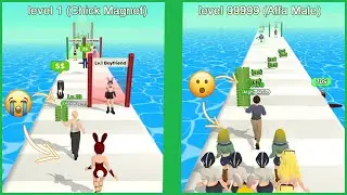 playboy run mobile game as level 1 vs level 99999
