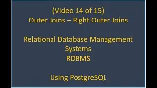 RDBMS 14/15 - Right Outer Join