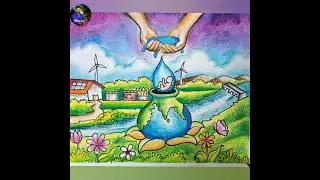 Save Water Easy Drawing / Save Life Drawing / World Water Day Drawing