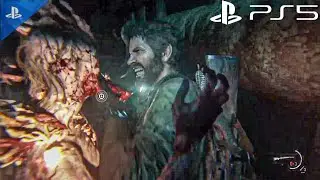 LAST OF US REMAKE PS5 HDR GAMEPLAY 60FPS PART 13 GEROMBOLAN ZOMBIE MENYERANG