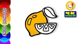 LEMON Drawing: How to Draw LEMON EASY for Beginners | ENJOY DRAWING
