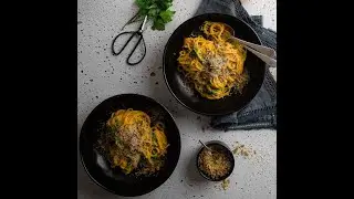 Creamy pumpkin and spinach spaghetti recipe