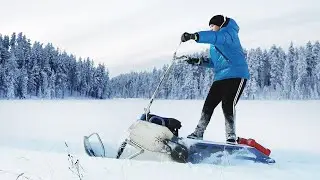 На снегокате Snowhunter по пухляку
