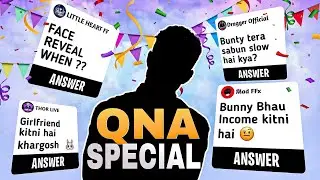 100K QNA Special | Face Reveal | YouTube Income | Address | QNA Free Fire | The Bunny Live