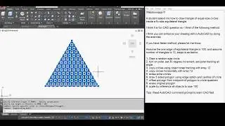 AutoCAD 2D draw draw triangle of equal size circles inside a fix size equilateral triangle