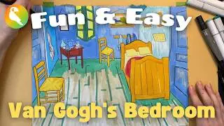 How to Draw Vincent Van Gogh’s Bedroom | For kids, teens & teachers