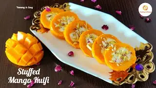 Yummy Stuffed Mango Kulfi Recipes | Mango Icecream Recipe | No Cream No Condensed Milk No moulds