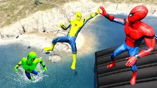 Colourfull Spiderman Jumping Highest Building (Euphoria Ragdolls)-Ep 74