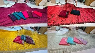 chickpet Bangalore wholesale fancy designer sarees||Single saree courier available