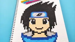 TUTO PIXEL ART - Comment dessiner Sasuke en pixel