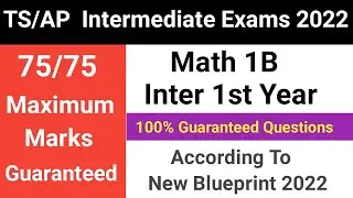 TS / AP INTERMEDIATE EXAM 2021 | INTER 1ST YEAR MATH 1B IMPORTANT QUESTIONS